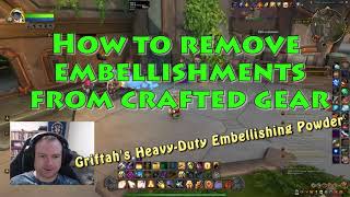 How to remove Embellishments from crafted gear [upl. by Catharine]