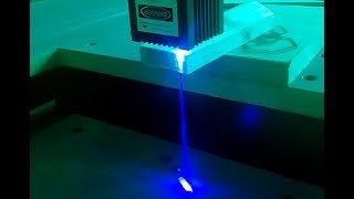 Testing 55 W 450 nm Blue Laser FixedFocus [upl. by Petit89]