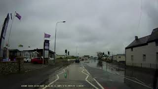 Surface flooding from heavy rain in Towyn Conwy County near Rhyl CymruWales 23524 [upl. by Zrike]