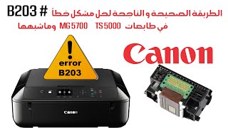 الطريقة الصحيحة و الناجحة لحل مشكل خطأ B203 في طابعات CANON MG5700 TS5000 أقرأ الوصف للتفاصيل [upl. by Remmus356]