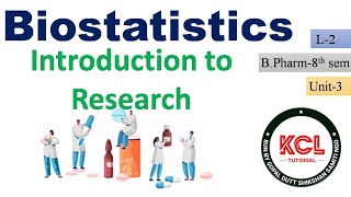 Introduction to Research Need for Research Experimental Design 2 Unit3 Biostatistics 8th sem [upl. by Tnarb126]