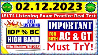 IELTS LISTENING PRACTICE TEST 2023 WITH ANSWERS  02122023 [upl. by Aulea]