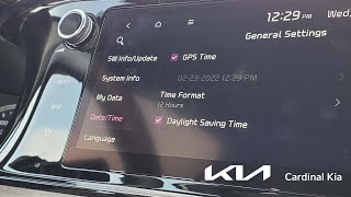 CK  2022 Kia K5  How To Adjust Your Clock For Daylight Savings Time [upl. by Tiffy]