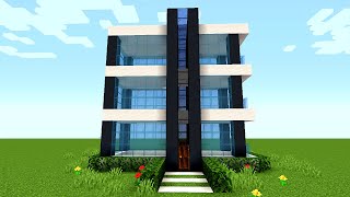 ✔ Como hacer un EDIFICIO MODERNO en Minecraft Survival Facil [upl. by Nnaylime]