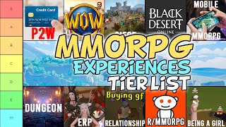 MMORPG Experiences Tier List [upl. by Nelyk]