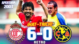 GOLAZO de CARDOZO en el INFIERNO 😈 Toluca 60 América 🦅 Apertura 2003  Jornada 16 [upl. by Kletter538]