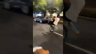 Wheelies through city traffic bikelife explore stunts dcbikelife rm85 suzuki [upl. by Faubion216]