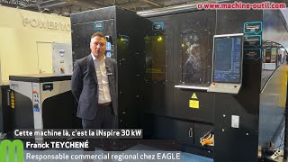 Machine de découpe laser fibre avec source 30 kW et accélérations jusquà 6G Eagle Inspire [upl. by Gaivn631]