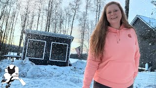 Home Alone in an Alaskan Winter Snowy Homesteading Adventures in OffGrid Alaska [upl. by Oinafipe]