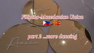 Part 2 FilipinoMacedonian Wedding 🇵🇭 🇲🇰 wedding viral viralvideo happy dance love [upl. by Novaat]