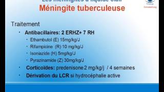 Méningites à liquide clair virales bactériennes infectieuses Diagnostic Traitement [upl. by Yknarf]