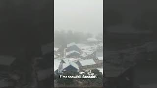 First snowfall this winter in Sandakfu Darjeeling [upl. by Dare]