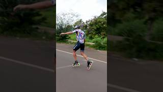 Fastest 100m backwards on inline skates using two wheels  1484 seconds by Shivganga RSC 🇮🇳 [upl. by Kcirtemed778]