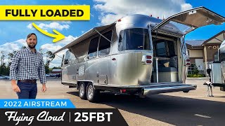 AllNew Fully Loaded 2022 Airstream Flying Cloud 25FBT Walk Through  Desk  Hatch  Bunk [upl. by Cortie]