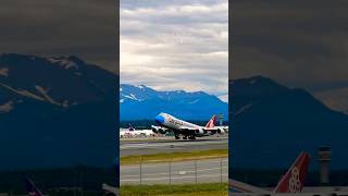 Cargolux 747 Mask Livery Departure Anchorage Plane Spotting [upl. by Eugene]