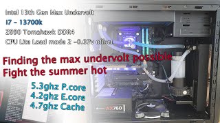 Intel 13th Gen i7 13700K Max undervolt  Cpu Lite Load  Adaptive offset Msi Z690 [upl. by Hill]