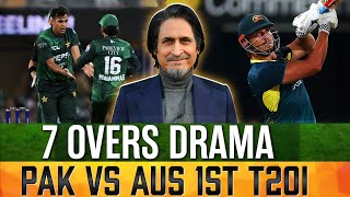 7 Overs Drama  PAK vs AUS 1st T20i  Ramiz Speaks [upl. by Aicilf]