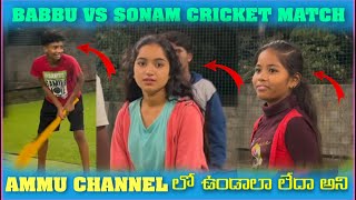 Babbu Vs Sonam Cricket Match Ammu Channel లో ఉండాలా లేదా అని  Pareshan Family [upl. by Aivirt]