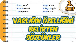 Varlığın Özelliğini Belirten Sözcükler 📙 3Sınıf Türkçe 2023 [upl. by Ardelle]