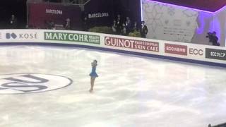 GPF2015 JUNIOR Yuna SHIRAIWA SP5ª Final Grand Prix BARCELONA [upl. by Nevsa]