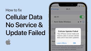 How To Fix Cellular Data Shows Error No Service or Mobile Data Update Failed on iPhone [upl. by Westney108]