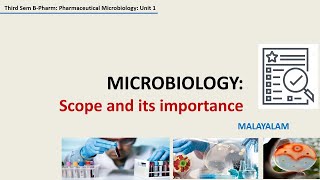 Scope and Importance of Microbiology MALAYALAM [upl. by Guerin435]