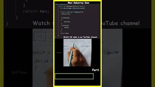 Maximum Subarray sum Kadanes algorithm in java in telugu amazon interview question dsa shorts p1 [upl. by Madora]