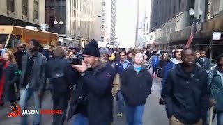 Protesters shut down Michigan Avenue in Chicago [upl. by Nylassej638]