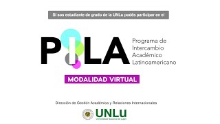 Tutorial Inscripción convocatorias PILA Programa Intercambio Académico Latinoamericano  UNLu [upl. by Penthea]