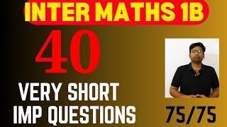 Inter maths 1b important questionsmaths 1b important questionsmaths 1b exam questions maths1b [upl. by Cass430]