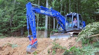 Kettenbagger KB 1550 K mieten – Baggerarbeiten im Wald – GoPro in der Kabine [upl. by Hackett]