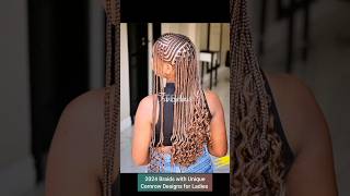 2024 Braids with Unique Cornrow Designs for Ladies shorts hairstyles braids cornrows [upl. by Tebzil]