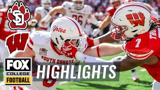 South Dakota Coyotes vs Wisconsin Badgers Highlights  FOX College Football [upl. by Tanner580]