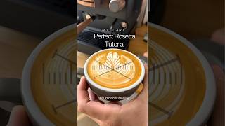 Perfect Rosetta Tutorial  The canvas is key latteeart specialtycoffee  How to Steam Milk [upl. by Sadoff]