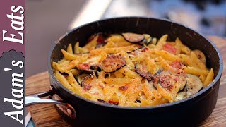 Courgette Zucchini amp mozzarella pasta bake  Vegetarian recipe [upl. by Sprage365]