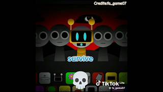 Survived💀CreditsOn tiktok✨sprunkifunbotgreybrudjeven [upl. by Leviralc507]