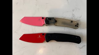 The Bestechman Cicadas Wing 2 Variations Red Blade and Black G10 Pink Blade and Clear Ultem [upl. by Quintessa953]