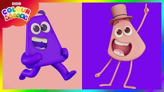 Spot the difference Pink and Purple  Colour Game  Kids Learn Colours  colourblocks [upl. by Atelra]