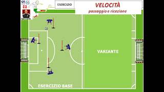 Allenamento calcio controllo orientato quotDai e vai con triangoloquot [upl. by Berton906]