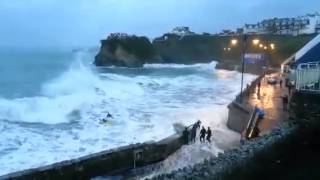 Surfers risking their lives on Towan Beach Newquay [upl. by Durware]