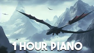 1 Hour How to Train Your Dragon Calm Piano  Rain ASMR  Study Work Ambience [upl. by Kara-Lynn]