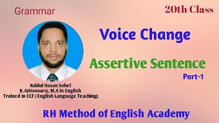 Voice change  Assertive Sentence [upl. by Sylado]