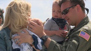 Welcome back Four squadrons return home to Naval Air Station Lemoore [upl. by Arot]