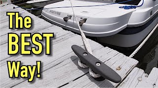 How To Tie Off in a Boat Slip  Spring Line Docking or Parking a Boat [upl. by Brand]