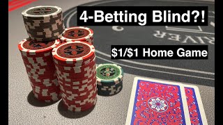 4Betting BLIND in a 11 Homegame  Poker Vlog 9 [upl. by Chilcote]