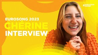 Interview with Chérine — Eurosong 2023 Eurovision Belgium 2023 🇧🇪 [upl. by Okwu]