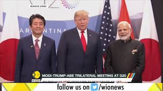 ModiTrumpAbe trilateral meeting at G20 [upl. by Smitty]