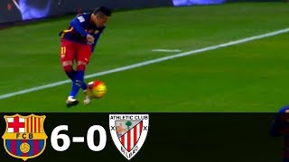 FC Barcelona vs Athletic Bilbao 60 All Goals and Highlights 201516 HD 720p English Commentary [upl. by Kobe]