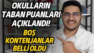 Okulların Taban Puanları Açıklandı Boş Kontenjanlar Belli Oldu  LGS 2023 [upl. by Adnohryt]