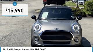 2016 MINI Cooper Convertible MM12710A [upl. by Neenahs]